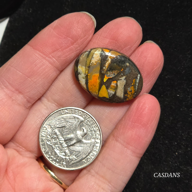 Bumblebee Jasper Copper Composite Cabochon