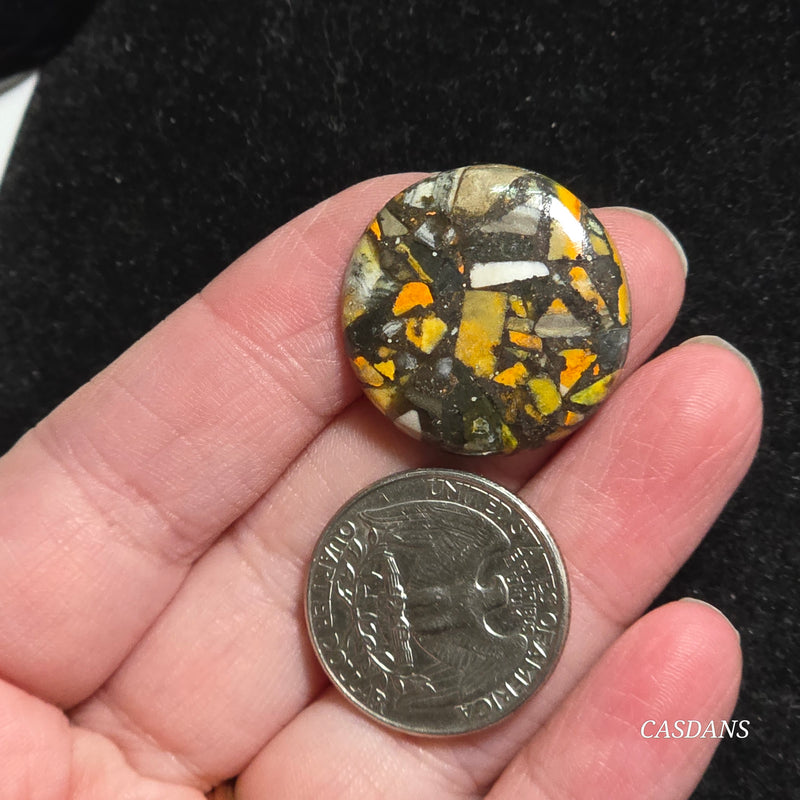 Bumblebee Jasper Copper Composite Cabochon