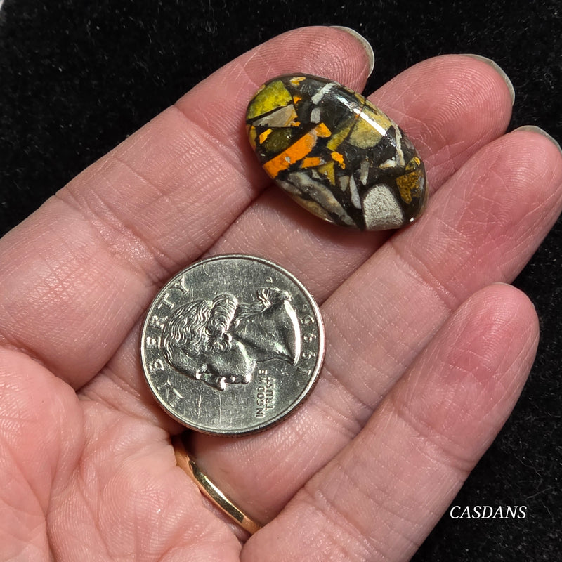 Bumblebee Jasper Copper Composite Cabochon