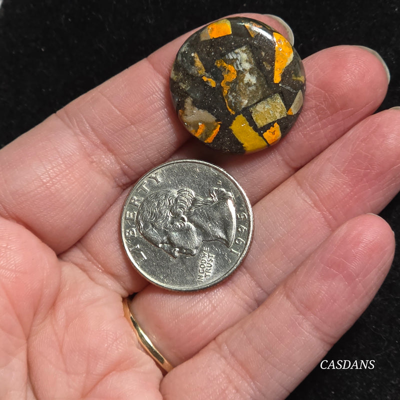 Bumblebee Jasper Copper Composite Cabochon