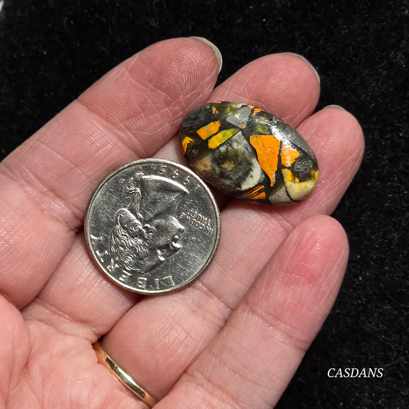 Bumblebee Jasper Copper Composite Cabochon