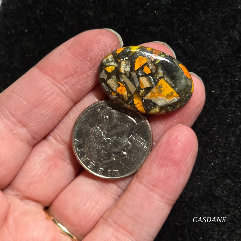 Bumblebee Jasper Copper Composite Cabochon