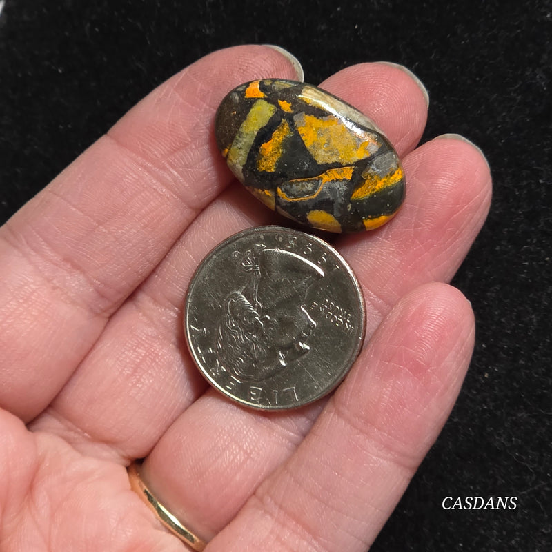 Bumblebee Jasper Copper Composite Cabochon