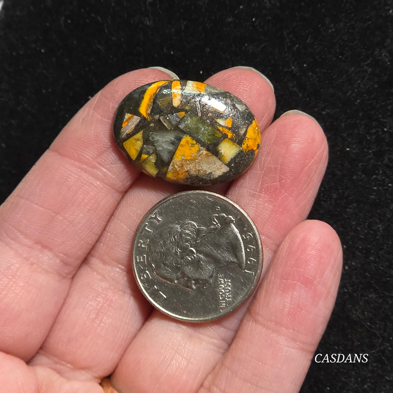 Bumblebee Jasper Copper Composite Cabochon