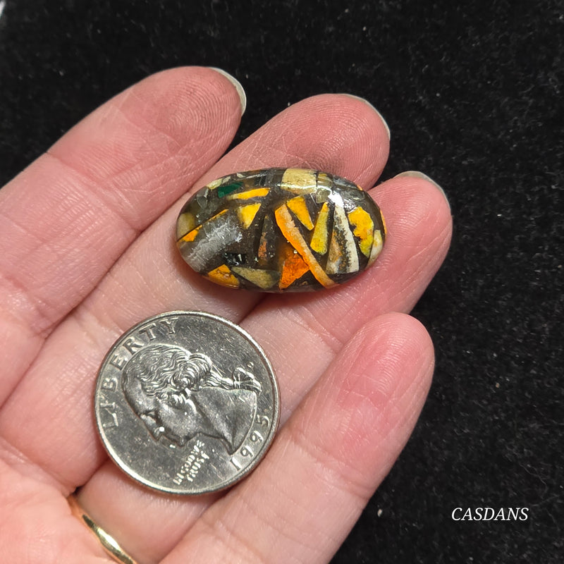Bumblebee Jasper Copper Composite Cabochon