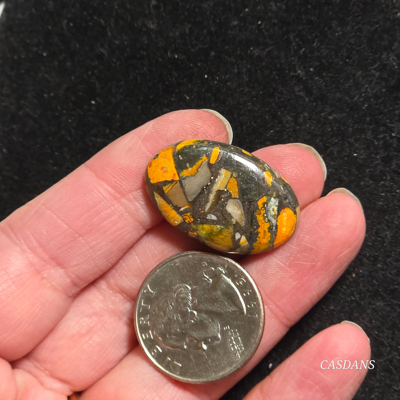 Bumblebee Jasper Copper Composite Cabochon