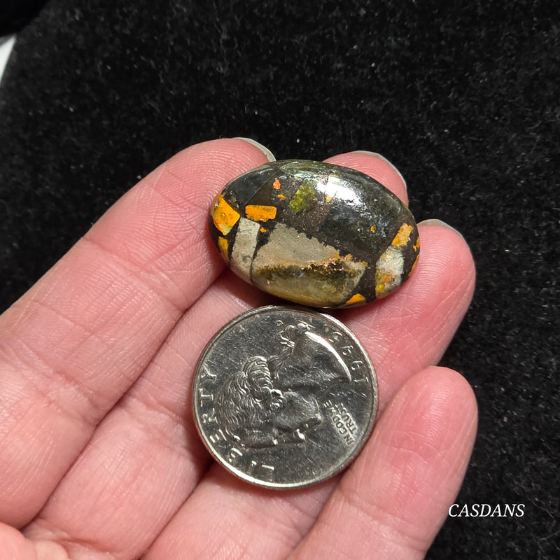 Bumblebee Jasper Copper Composite Cabochon