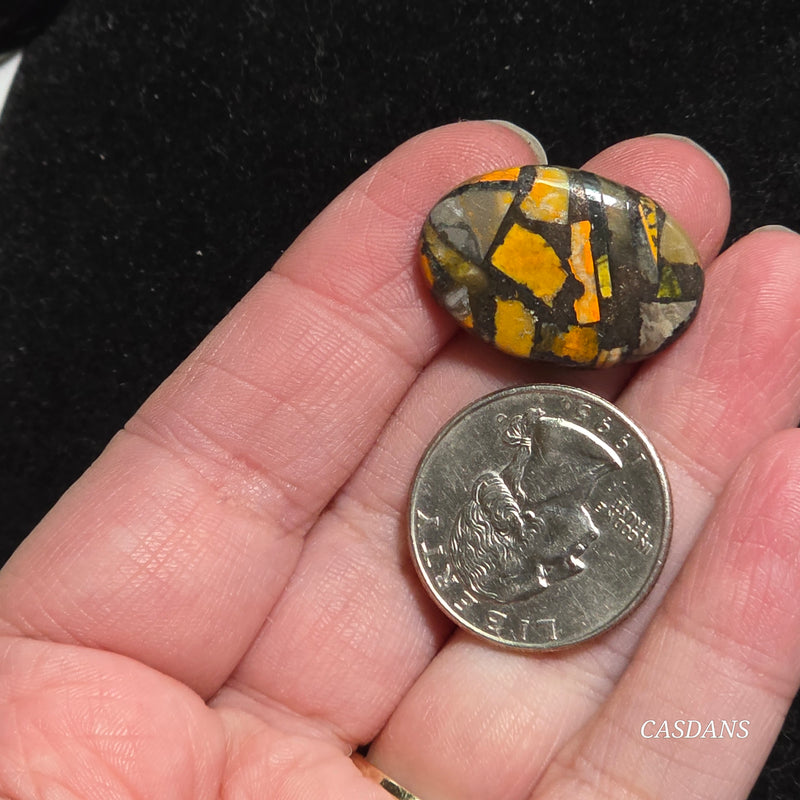 Bumblebee Jasper Copper Composite Cabochon