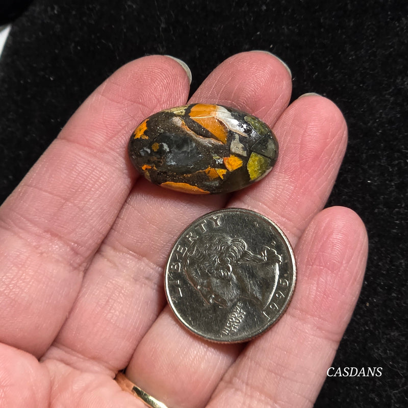 Bumblebee Jasper Copper Composite Cabochon