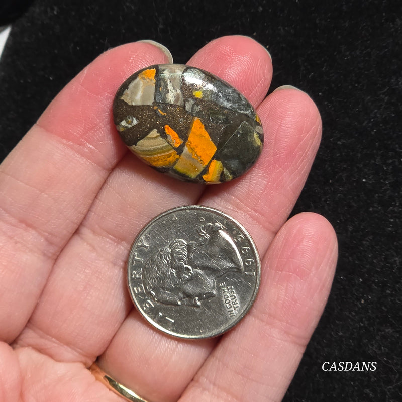 Bumblebee Jasper Copper Composite Cabochon