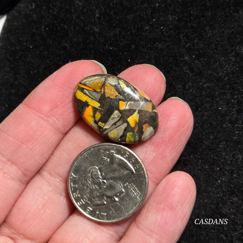 Bumblebee Jasper Copper Composite Cabochon