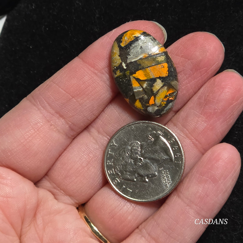 Bumblebee Jasper Copper Composite Cabochon