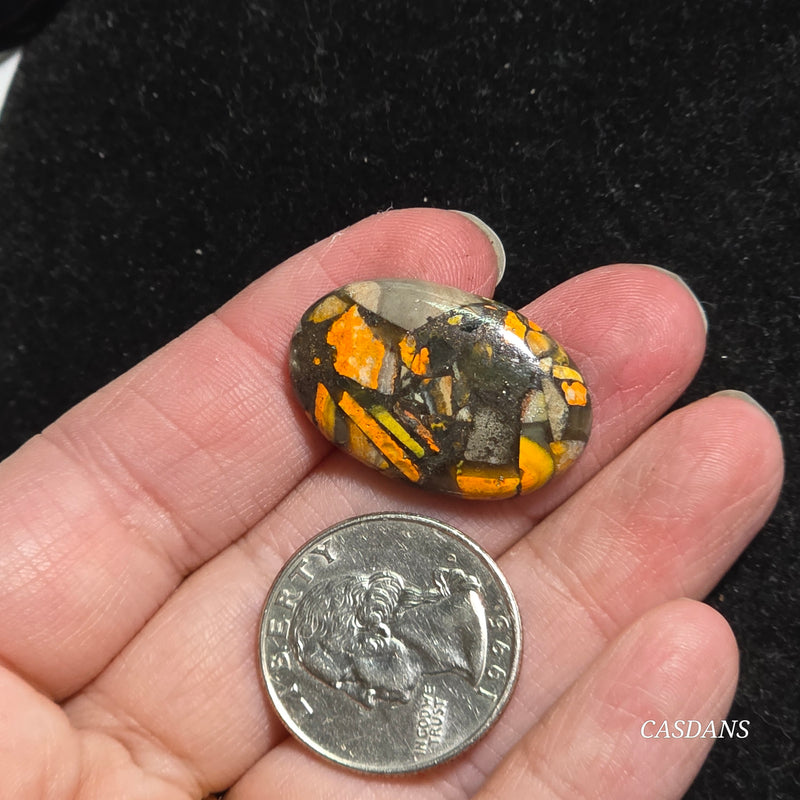 Bumblebee Jasper Copper Composite Cabochon