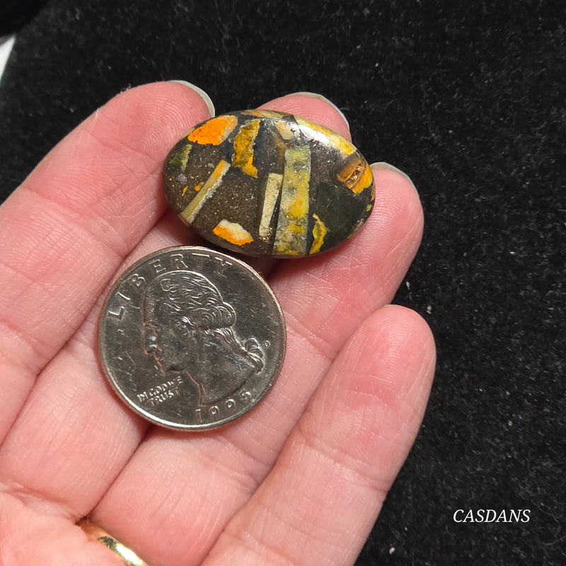 Bumblebee Jasper Copper Composite Cabochon