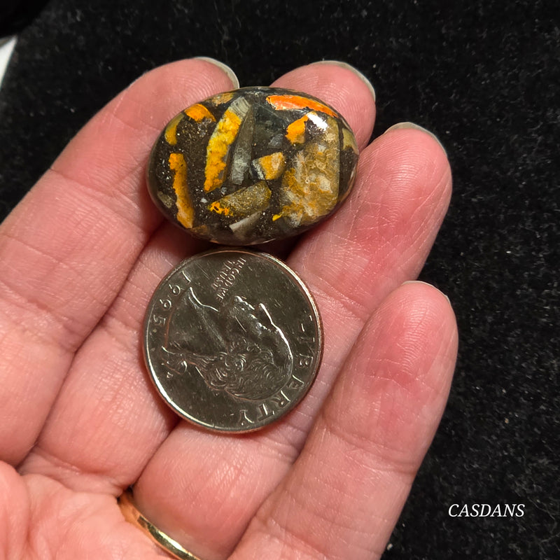 Bumblebee Jasper Copper Composite Cabochon