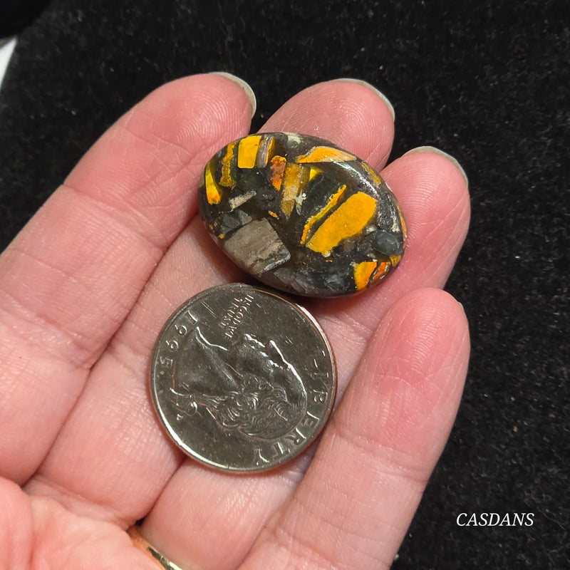 Bumblebee Jasper Copper Composite Cabochon