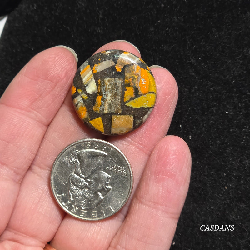 Bumblebee Jasper Copper Composite Cabochon
