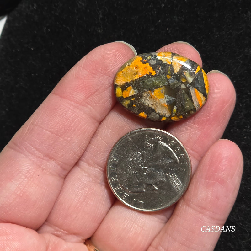 Bumblebee Jasper Copper Composite Cabochon