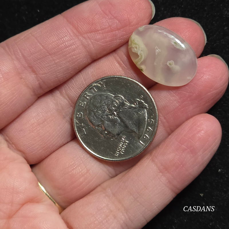 Yellow Moss Agate Cabochon *IMPERFECT*