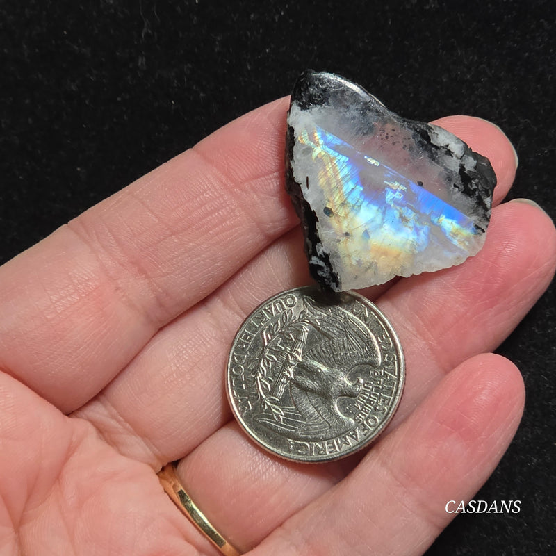 Rainbow Moonstone Slice