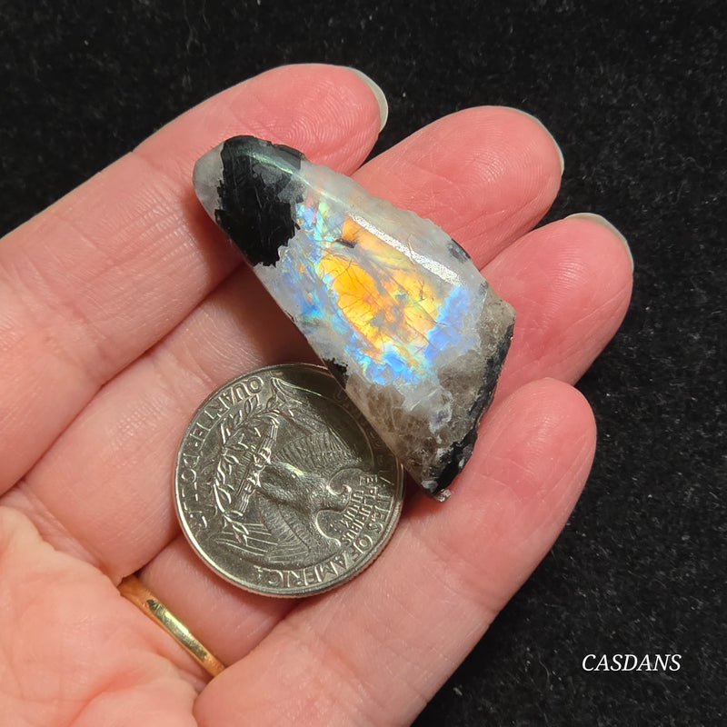Rainbow Moonstone Slice