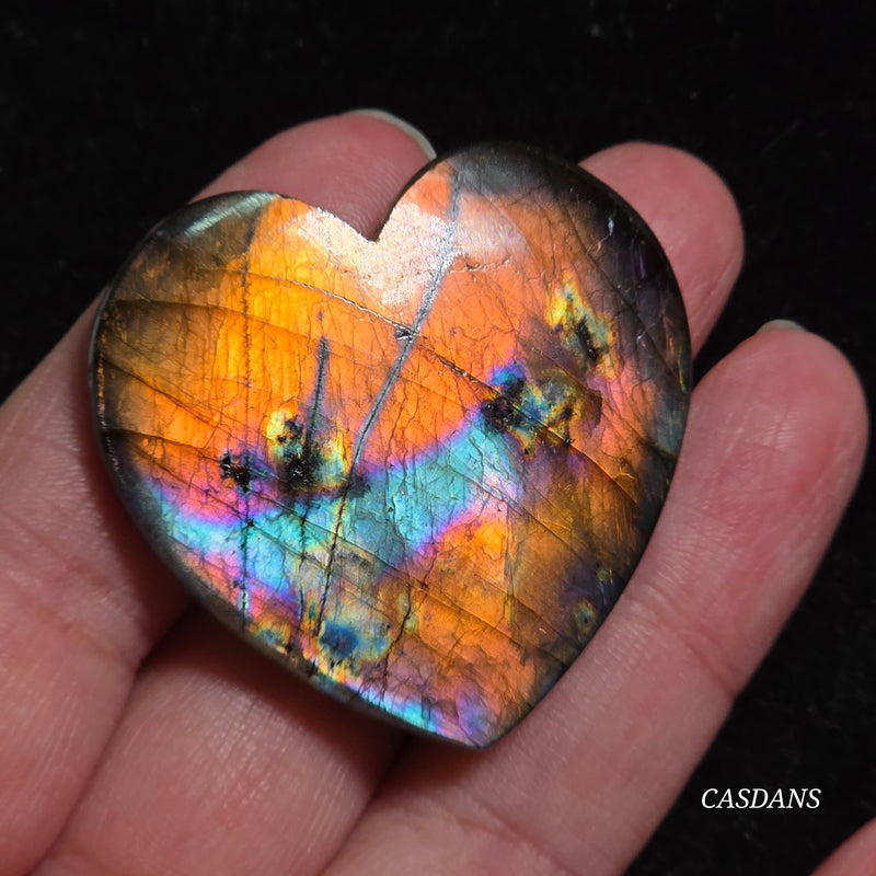 Labradorite Heart Cabochon