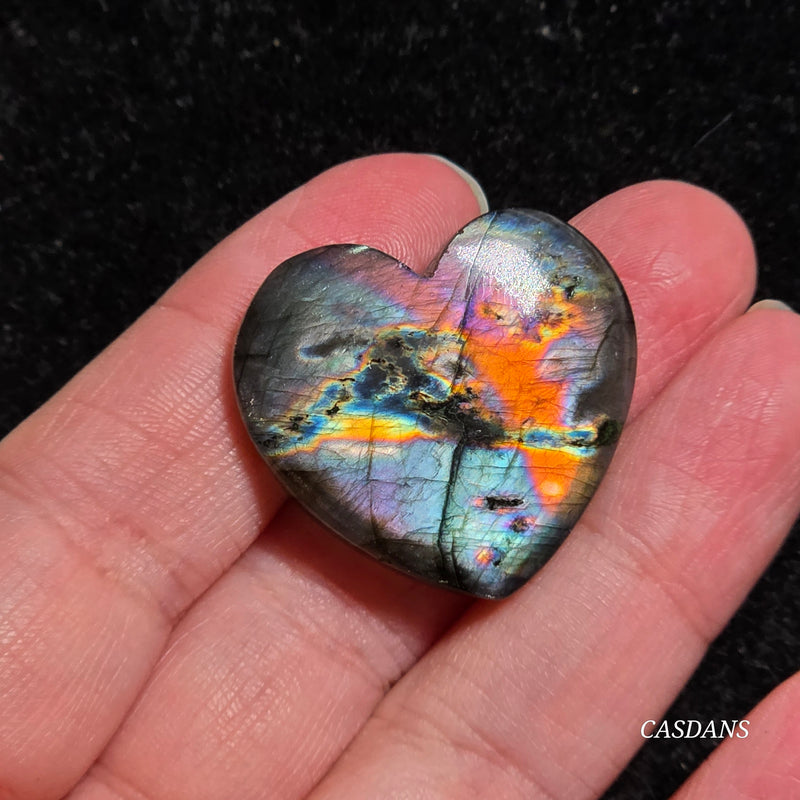 Labradorite Heart Cabochon