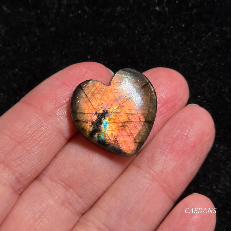 Labradorite Heart Cabochon