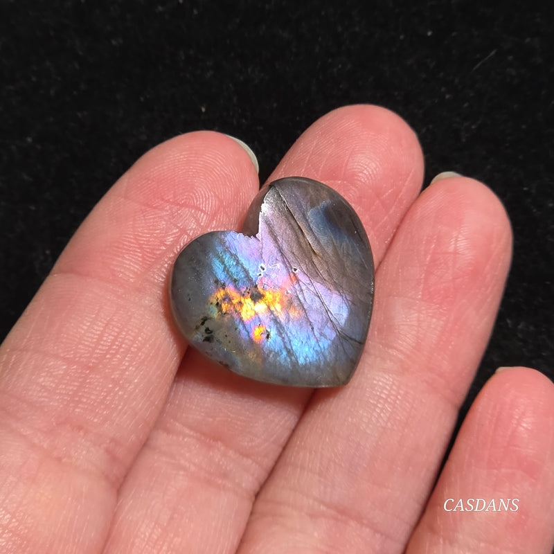 Labradorite Heart Cabochon