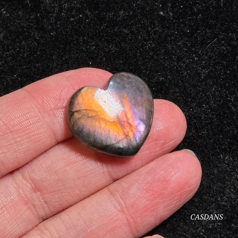 Labradorite Heart Cabochon