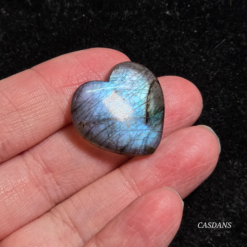Labradorite Heart Cabochon
