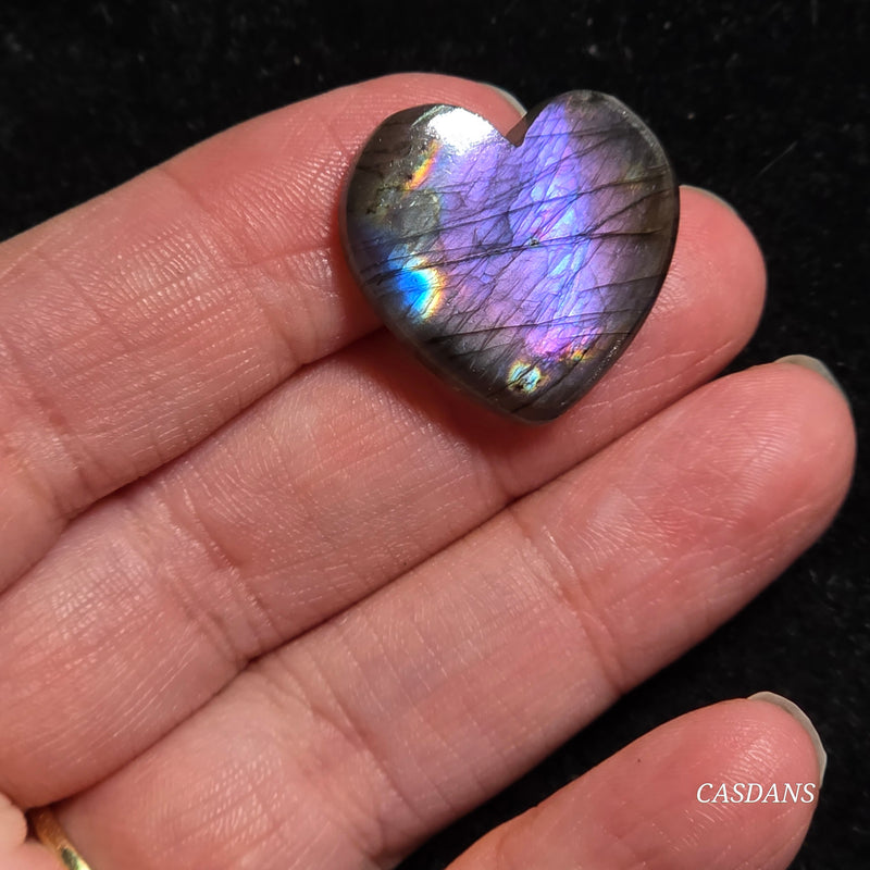 Labradorite Heart Cabochon