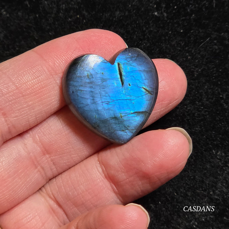 Labradorite Heart Cabochon