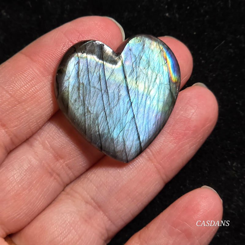 Labradorite Heart Cabochon