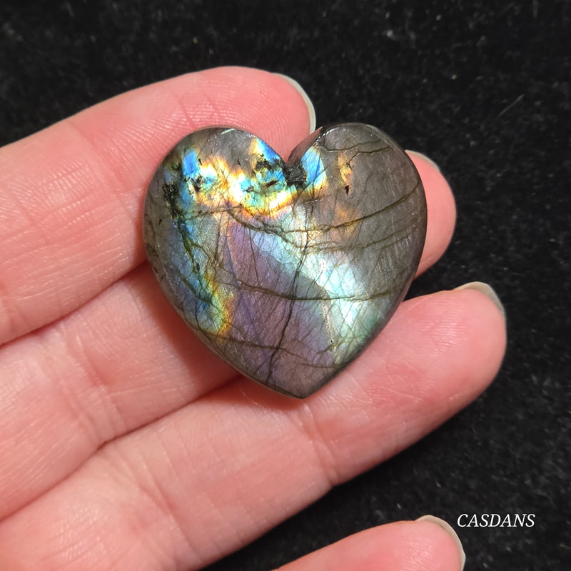Labradorite Heart Cabochon