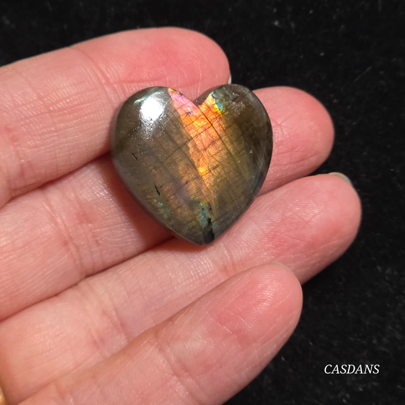 Labradorite Heart Cabochon