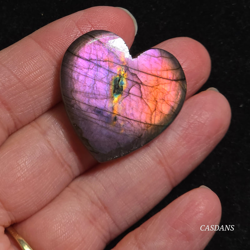 Labradorite Heart Cabochon