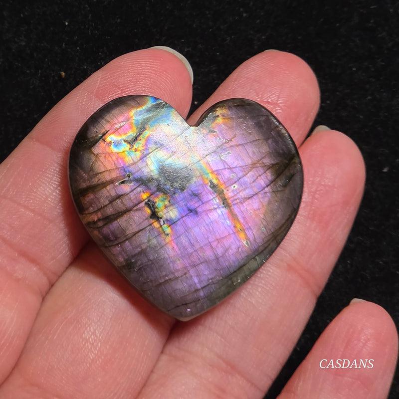 Labradorite Heart Cabochon