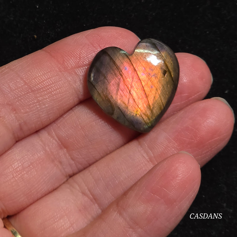 Labradorite Heart Cabochon