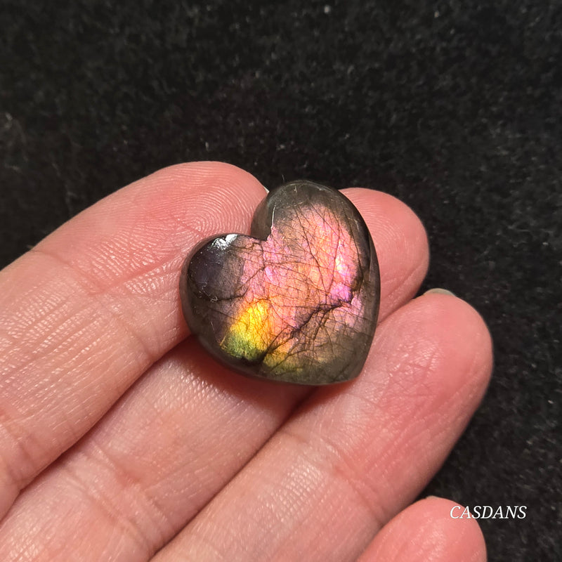 Labradorite Heart Cabochon