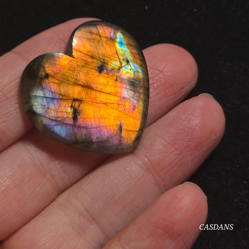 Labradorite Heart Cabochon