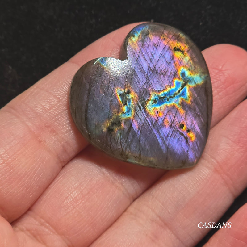 Labradorite Heart Cabochon