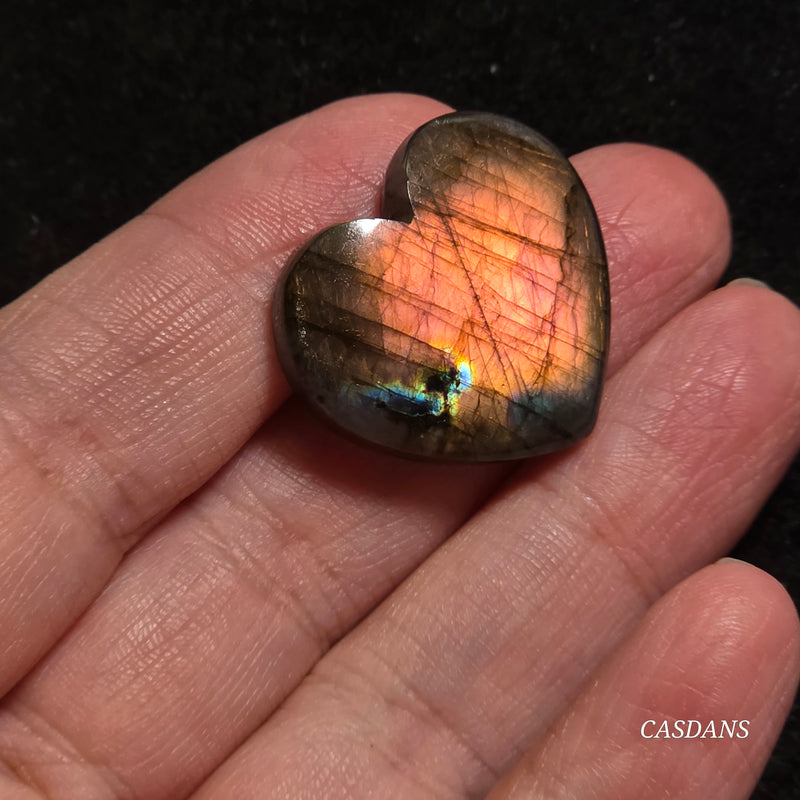 Labradorite Heart Cabochon