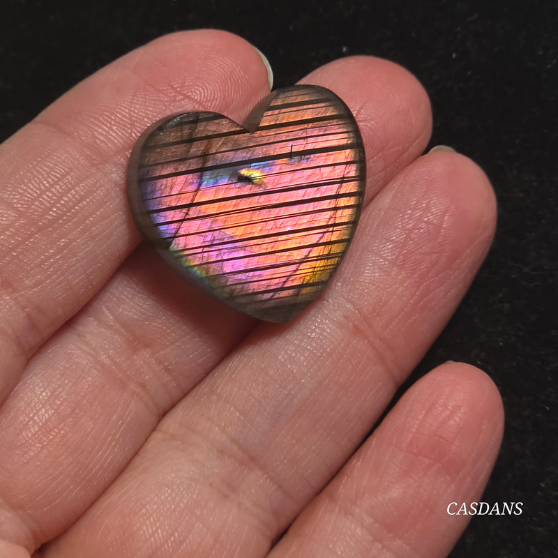 Labradorite Heart Cabochon