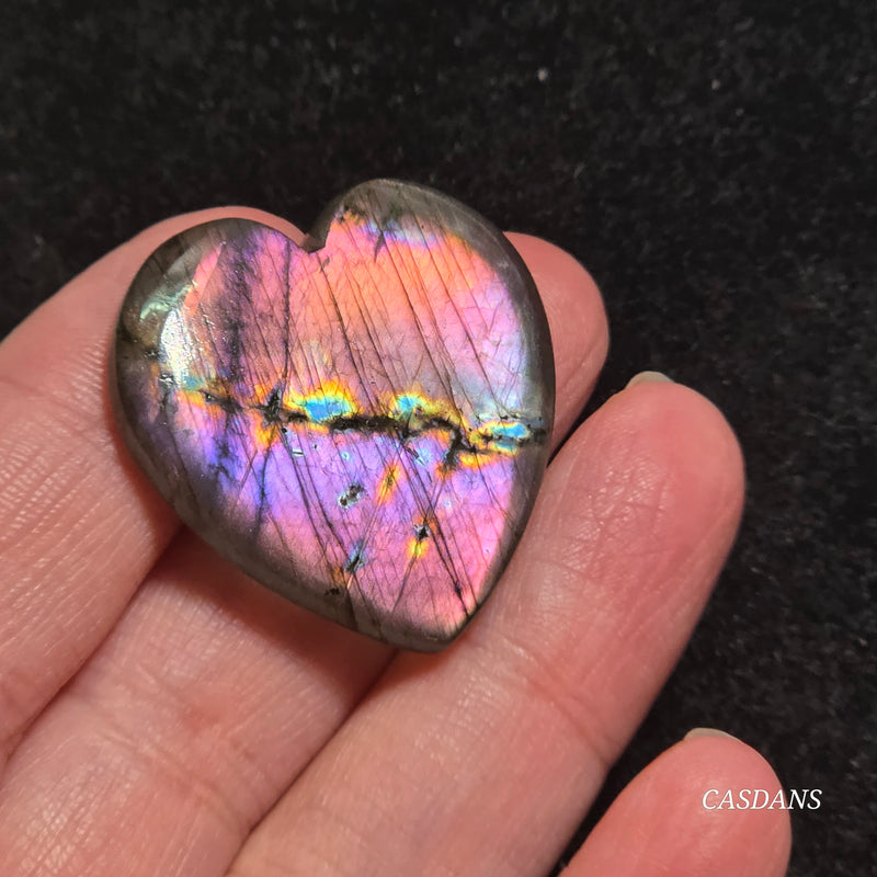 Labradorite Heart Cabochon