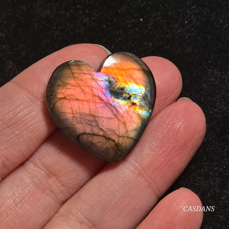 Labradorite Heart Cabochon