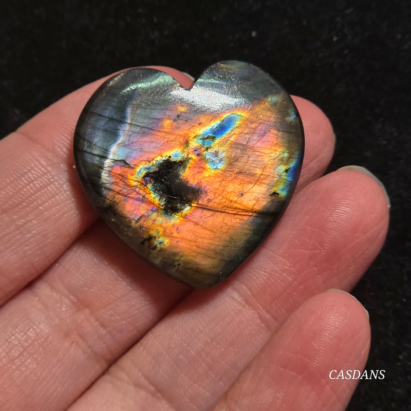 Labradorite Heart Cabochon