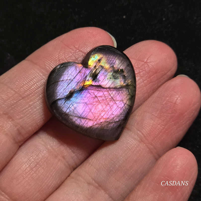 Labradorite Heart Cabochon