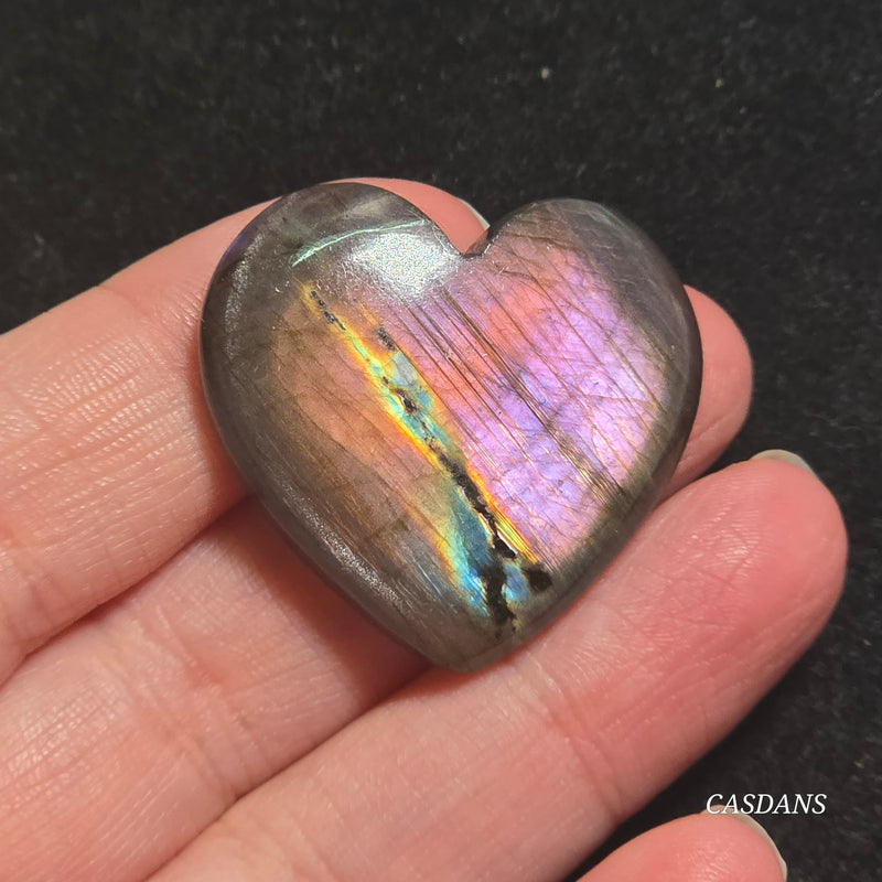 Labradorite Heart Cabochon