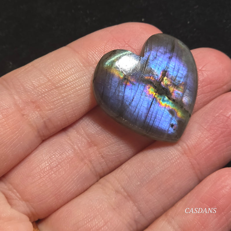 Labradorite Heart Cabochon
